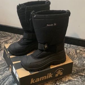 Kamik Boots Men’s Green Bay 4 Waterproof Insulated Size 11 Black Green Bay Snow